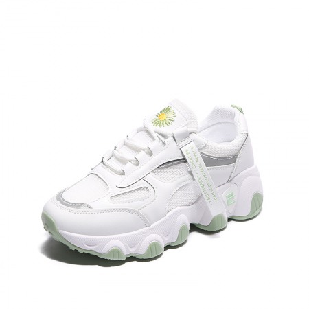 Breathable Sports Shoes Women's Summer New White High-Rise Sneakers
